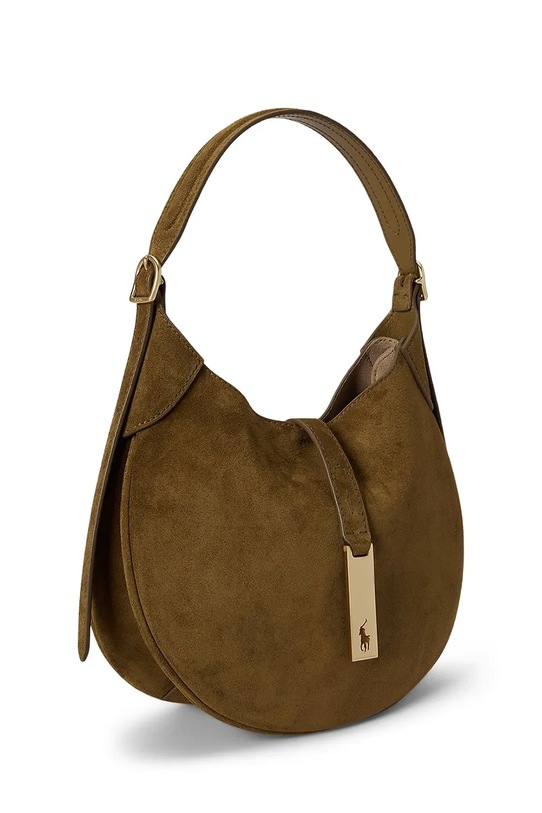 Semišová kabelka Polo Ralph Lauren 428944015 hnědá SS26