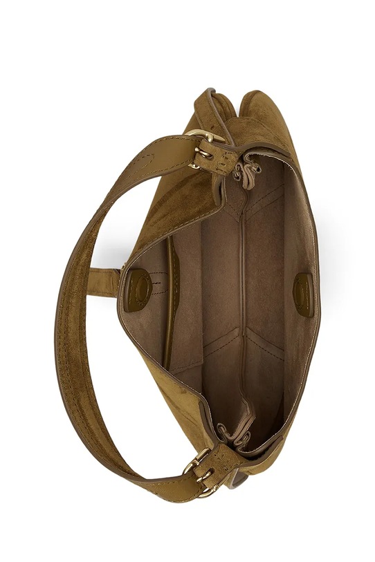 Semišová kabelka Polo Ralph Lauren hnědá 428944015