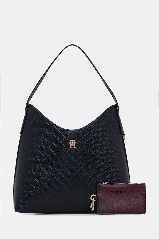 Tommy Hilfiger torebka imitacja skóry licowej granatowy AW0AW18141