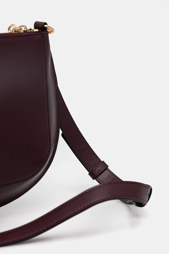 Akcesoria Tommy Hilfiger torebka skórzana AW0AW18143 bordowy