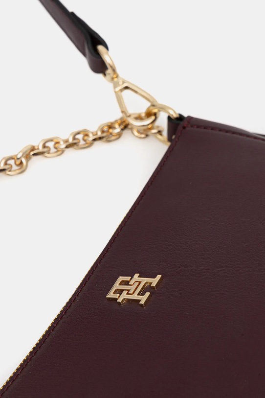Tommy Hilfiger torebka skórzana bordowy AW0AW18143