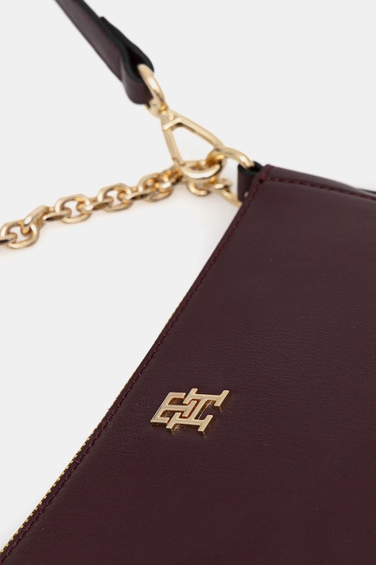 Tommy Hilfiger torebka skórzana bordowy AW0AW18143