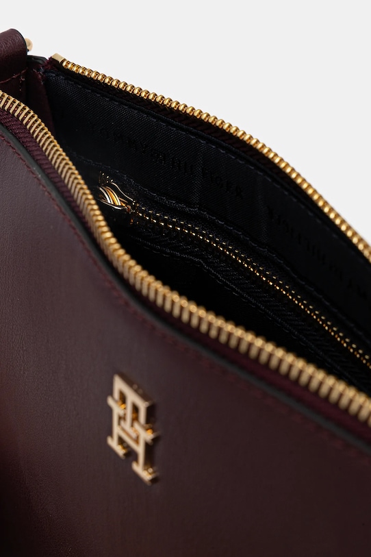Tommy Hilfiger torebka skórzana AW0AW18143 bordowy