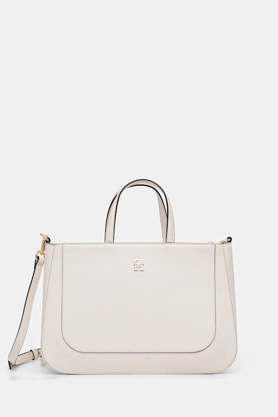 Tommy Hilfiger torebka nie mieści A4 beżowy AW0AW18145