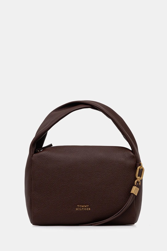 Tommy Hilfiger torebka skórzana skóra licowa brązowy AW0AW18150