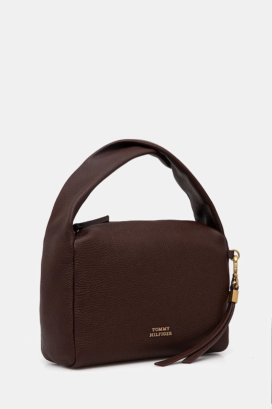 Tommy Hilfiger torebka skórzana AW0AW18150 brązowy SS26