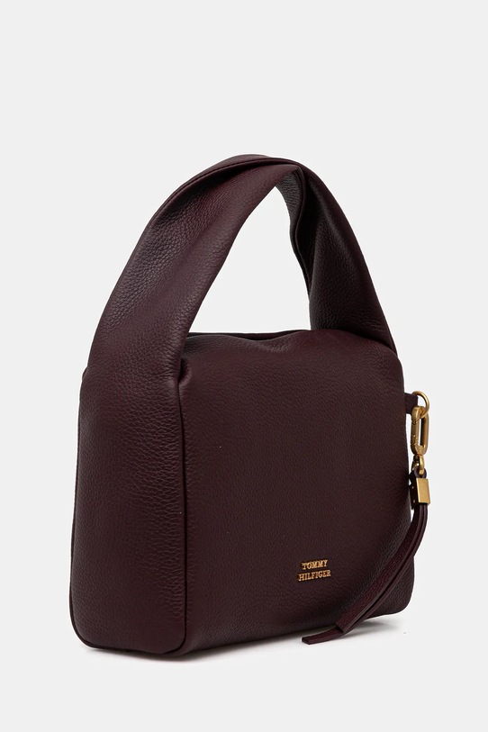 Tommy Hilfiger torebka skórzana AW0AW18150 bordowy SS26