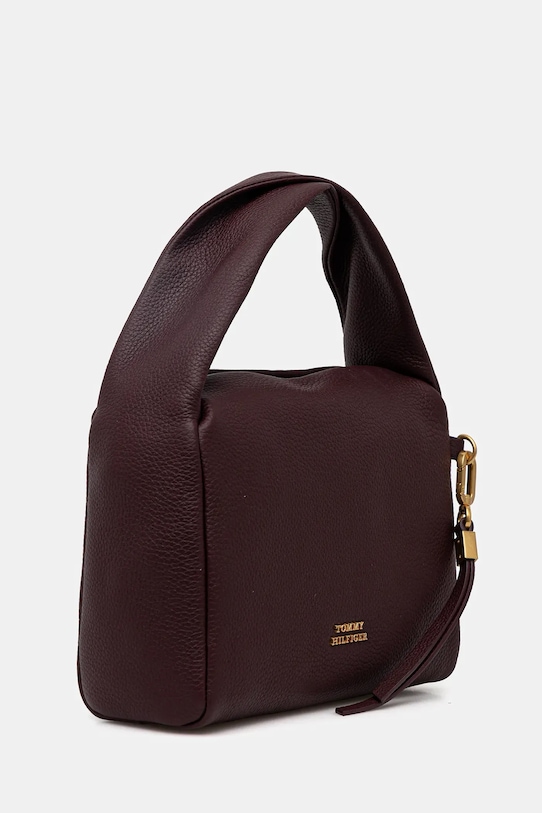 Tommy Hilfiger torebka skórzana AW0AW18150 bordowy SS26