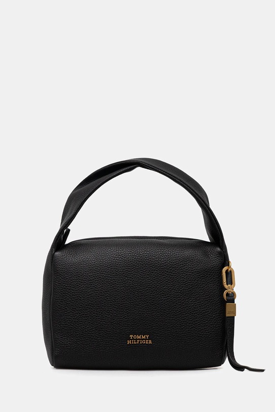 Tommy Hilfiger torebka skórzana skóra licowa czarny AW0AW18150