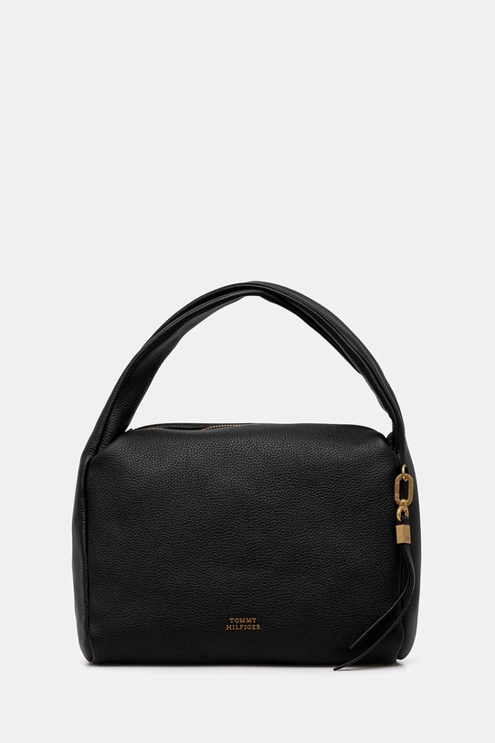 Tommy Hilfiger torebka skórzana skóra licowa czarny AW0AW18152