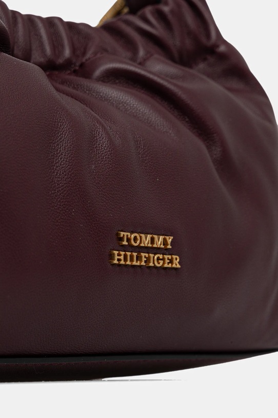 Tommy Hilfiger torebka skórzana bordowy AW0AW18306