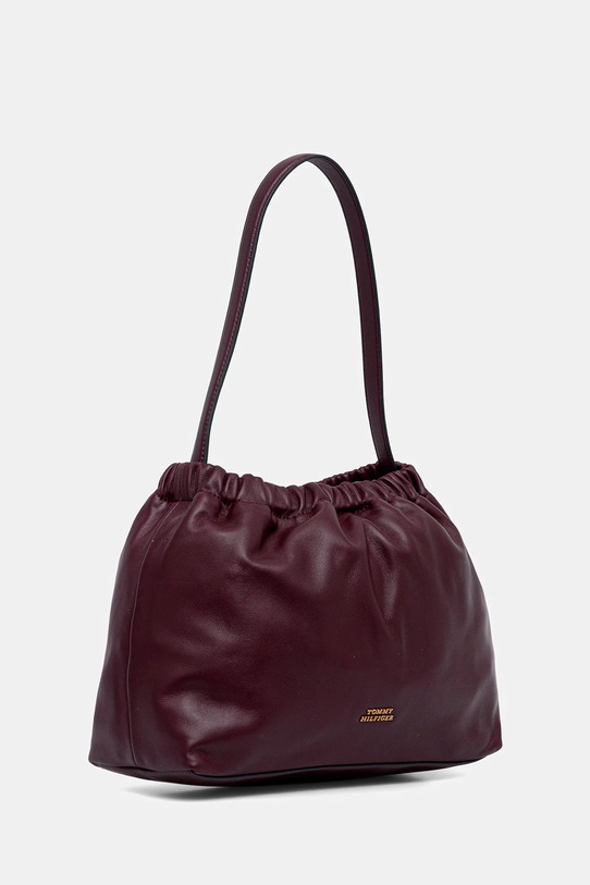 Tommy Hilfiger torebka skórzana skóra licowa bordowy AW0AW18307