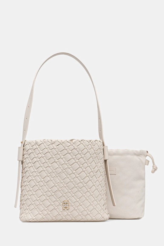 Tommy Hilfiger torebka nie mieści A4 beżowy AW0AW18160