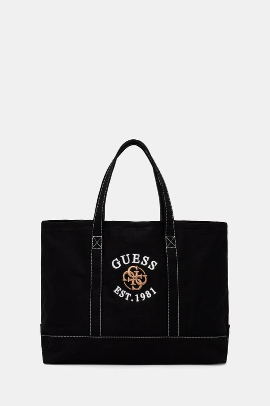 Guess torebka bawełniana tekstylny czarny V6RZ04.WL000