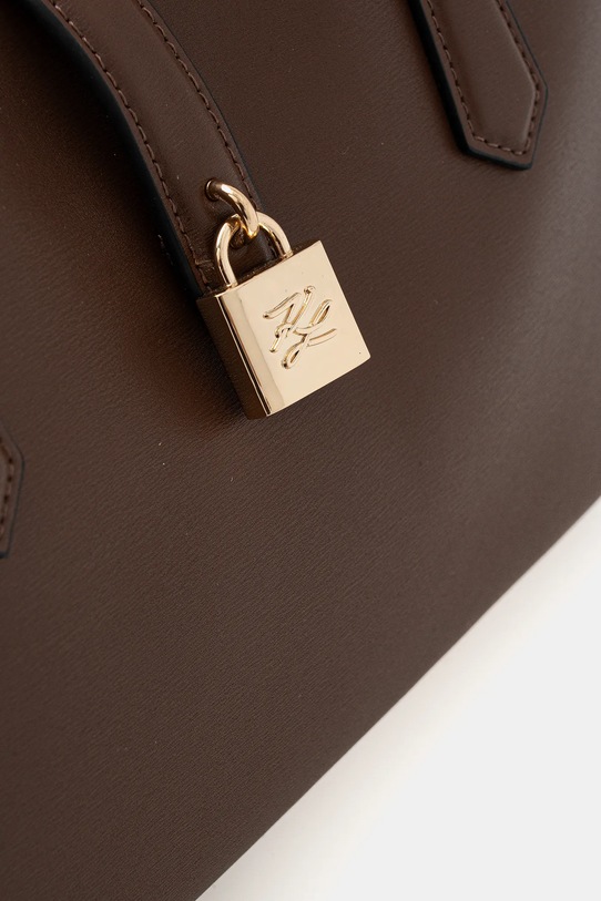 Karl Lagerfeld poșetă de piele K/AUTOGRAPH maro B1W30095