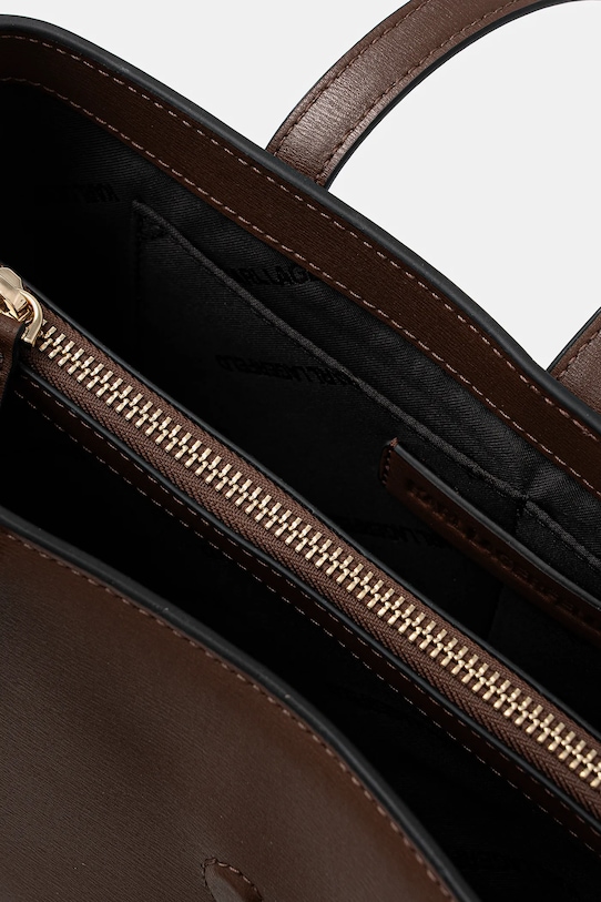 Karl Lagerfeld torebka skórzana K/AUTOGRAPH B1W30095 brązowy