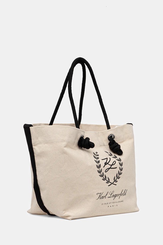 Bombažna torba Karl Lagerfeld K/HOTEL B1W46065 bež SS26
