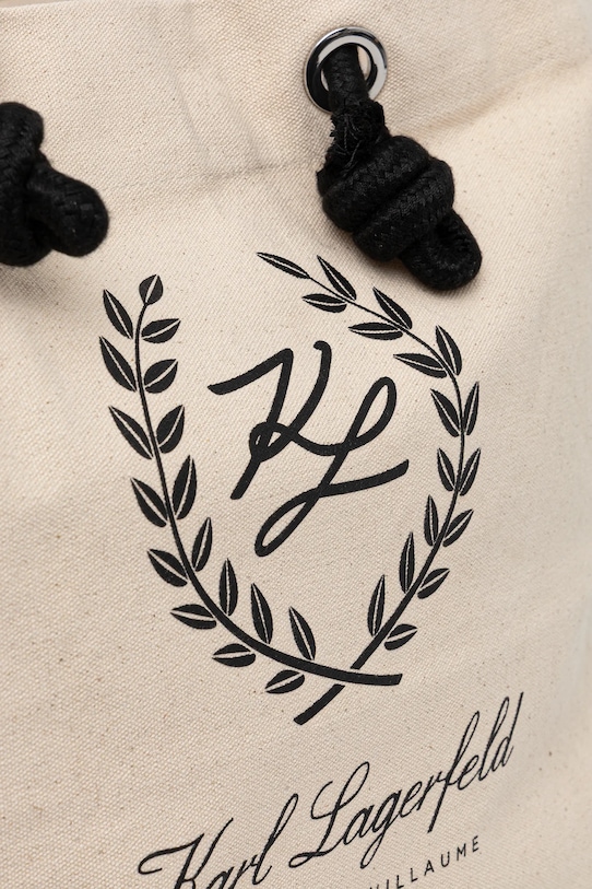 Βαμβακερή τσάντα Karl Lagerfeld K/HOTEL B1W46065 μπεζ