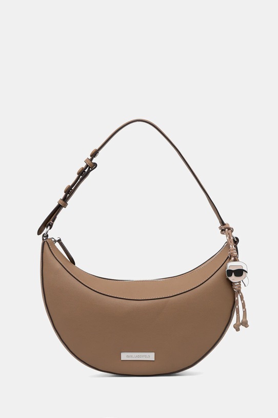 Karl Lagerfeld torebka IKON nie mieści A4 brązowy B1W30009