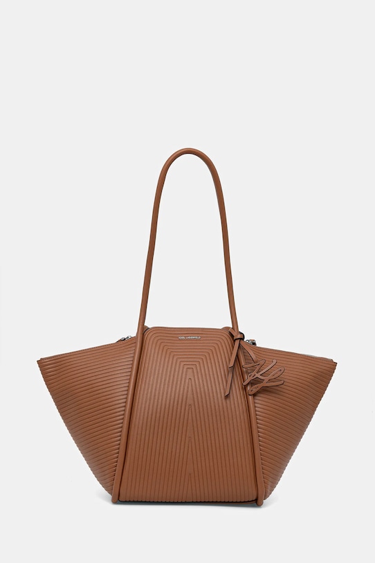 Karl Lagerfeld torebka K/WELLEN MD mieści A4 brązowy B1W30043