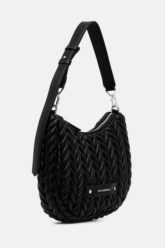 Karl Lagerfeld torebka K/WEAVE B1W30080 czarny SS26
