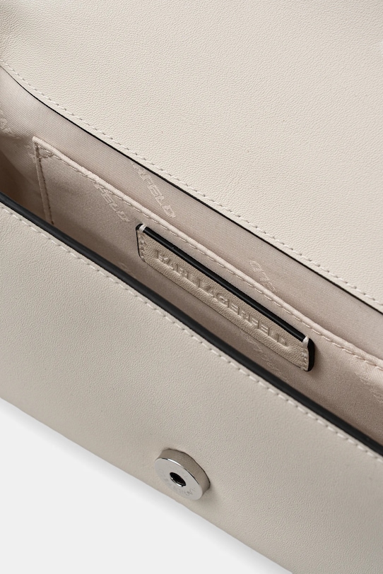 Karl Lagerfeld torebka skórzana K/SIGNATURE B1W30046 beżowy
