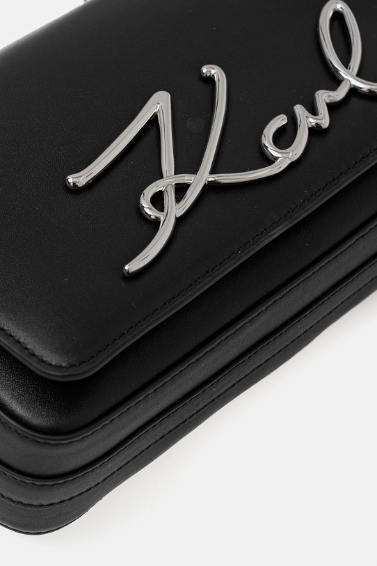 Karl Lagerfeld torebka skórzana K/SIGNATURE czarny B1W30046