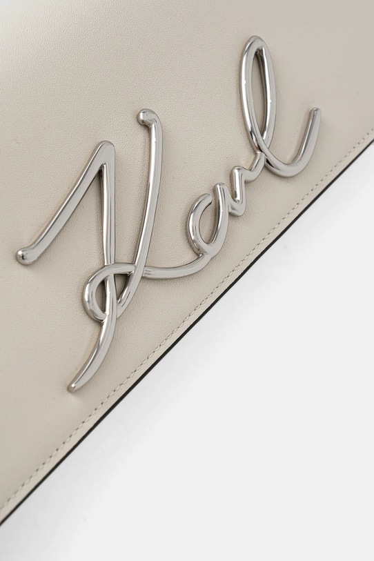 Δερμάτινη τσάντα ώμου Karl Lagerfeld K/SIGNATURE λευκό B1W30048