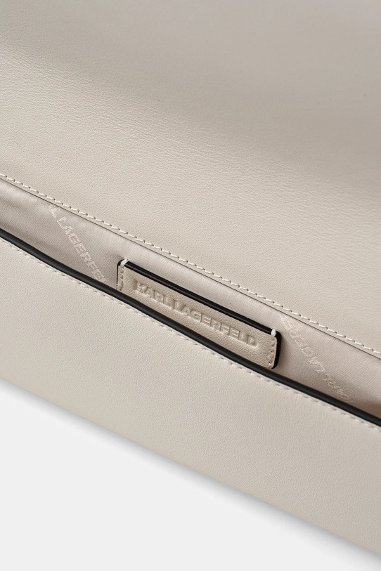 Δερμάτινη τσάντα ώμου Karl Lagerfeld K/SIGNATURE B1W30048 λευκό