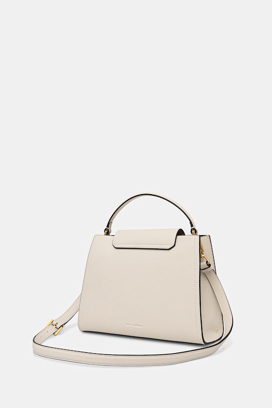 Akcesoria Karl Lagerfeld torebka skórzana K/SIGNATURE B1W30058 beżowy