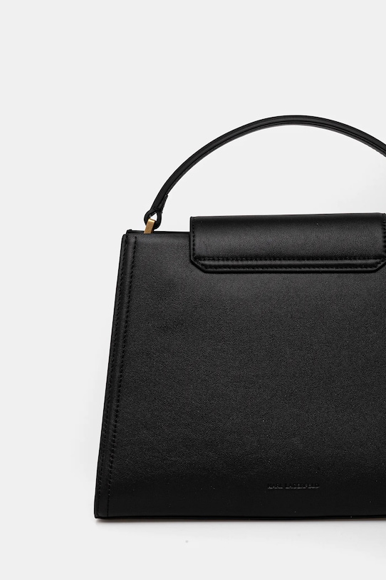 Karl Lagerfeld torebka skórzana K/SIGNATURE czarny B1W30058