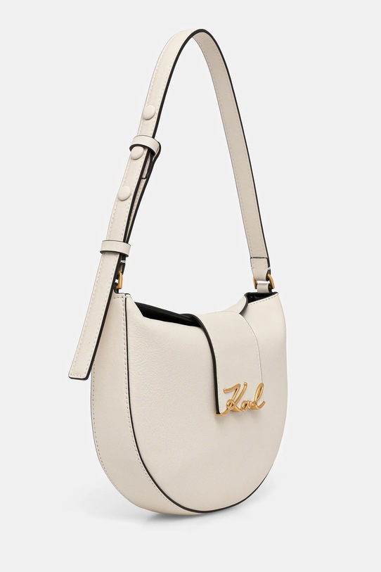 Karl Lagerfeld poșetă de piele K/SIGNATURE B1W30059 alb SS26