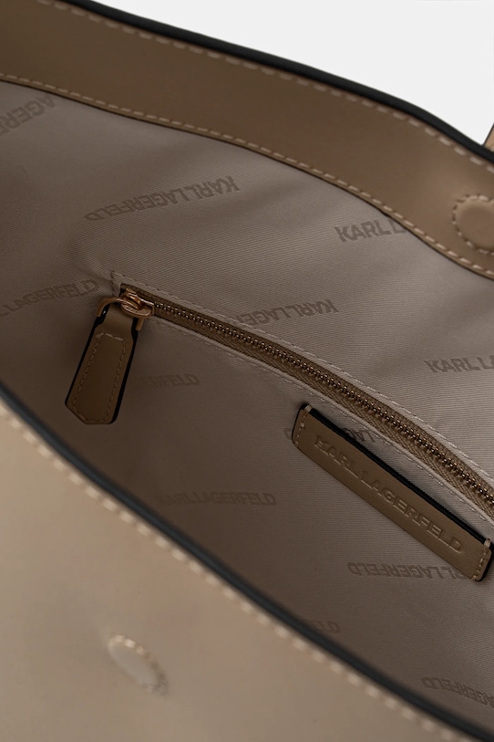 Δερμάτινη τσάντα Karl Lagerfeld K/AUTOGRAPH B1W30096 μπεζ