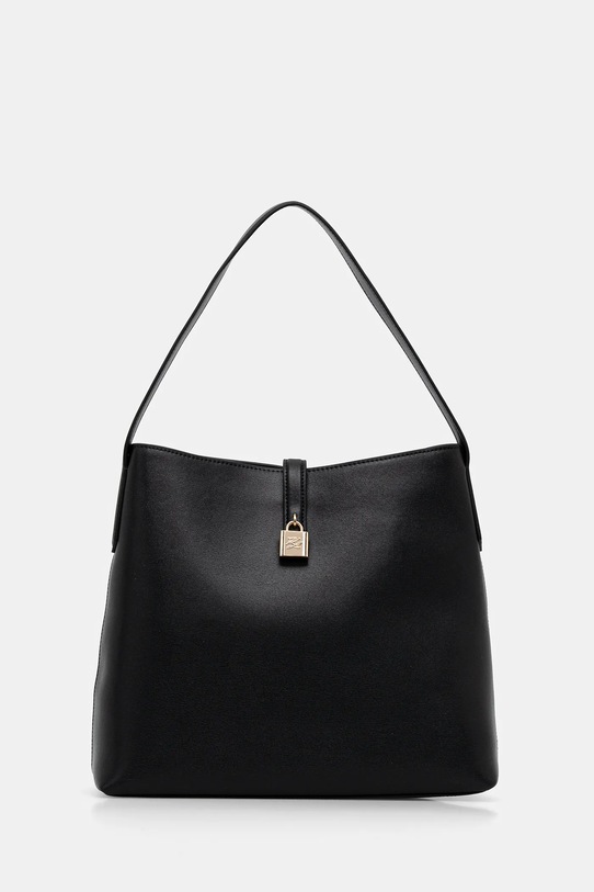 Karl Lagerfeld torebka skórzana K/AUTOGRAPH skóra licowa czarny B1W30096