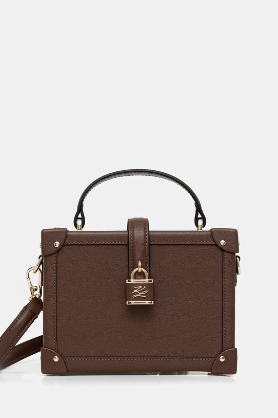 Karl Lagerfeld poșetă de piele K/AUTOGRAPH uni maro B1W30100