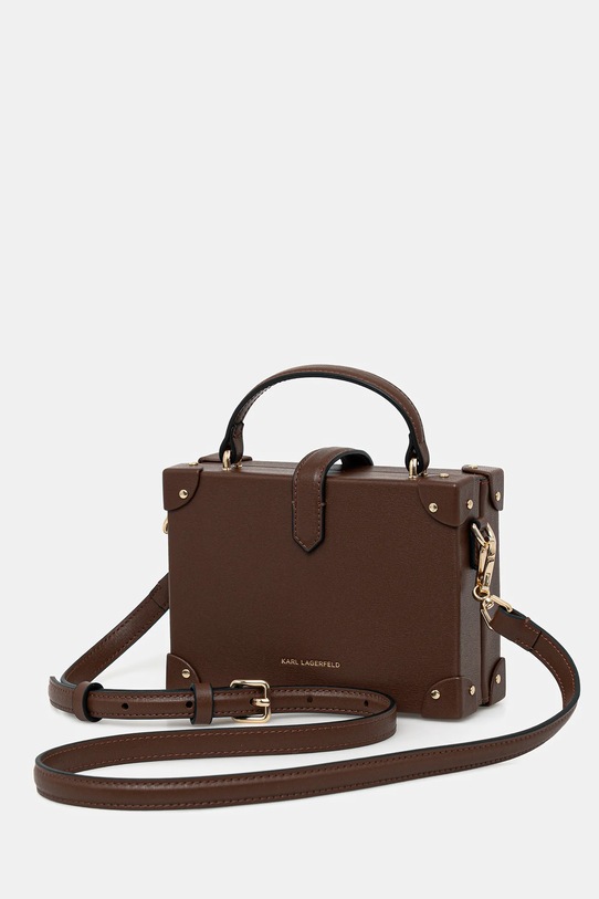 Accesorii Karl Lagerfeld poșetă de piele K/AUTOGRAPH B1W30100 maro