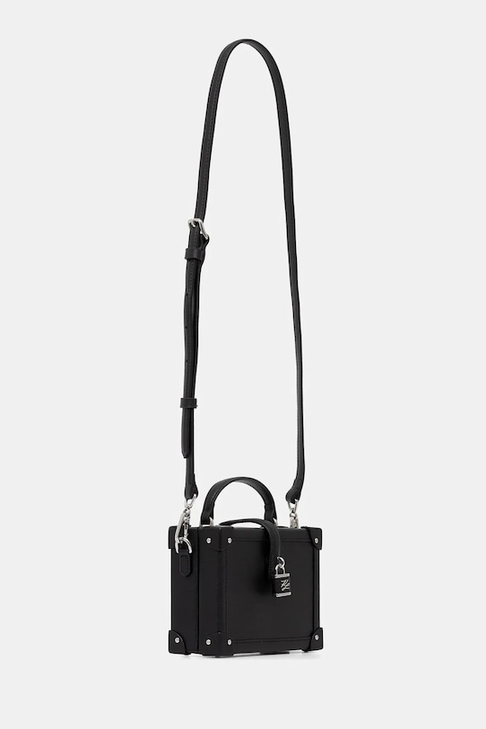 Karl Lagerfeld torebka skórzana K/AUTOGRAPH B1W30100 czarny SS26