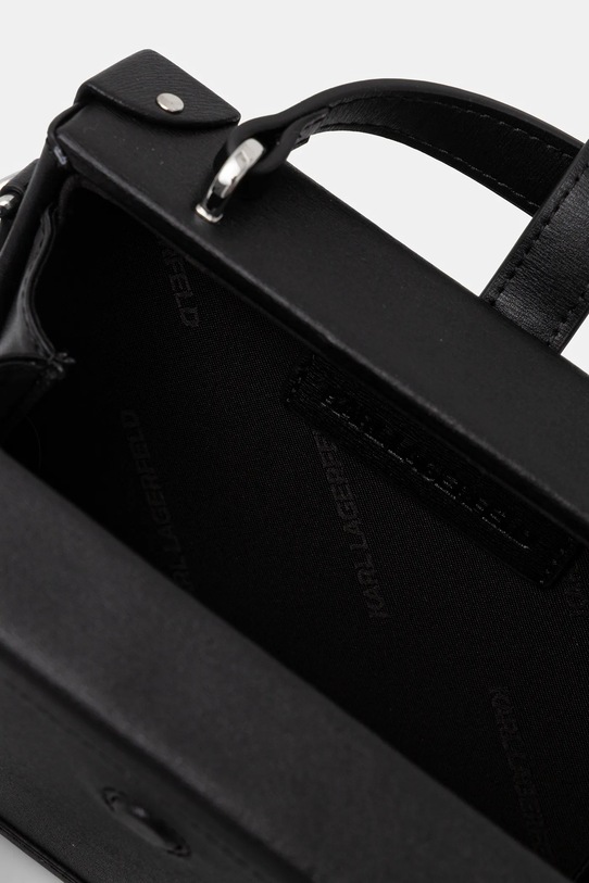 Karl Lagerfeld torebka skórzana K/AUTOGRAPH B1W30100 czarny