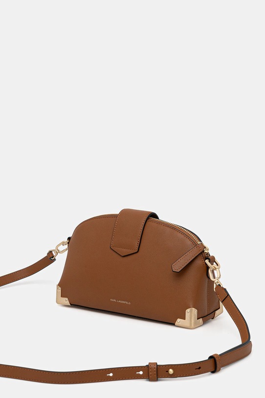 Akcesoria Karl Lagerfeld torebka skórzana K/TRUNK B1W30124 brązowy