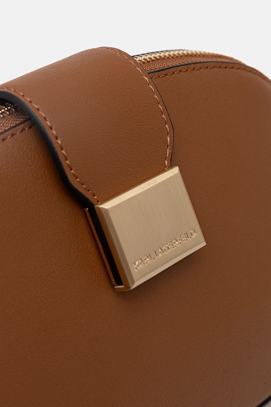 Karl Lagerfeld torebka skórzana K/TRUNK brązowy B1W30124