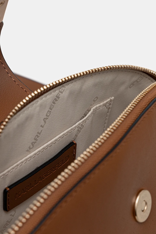 Karl Lagerfeld torebka skórzana K/TRUNK B1W30124 brązowy