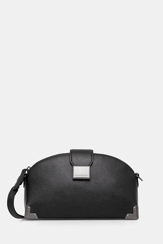 Karl Lagerfeld torebka skórzana K/TRUNK skóra licowa czarny B1W30124