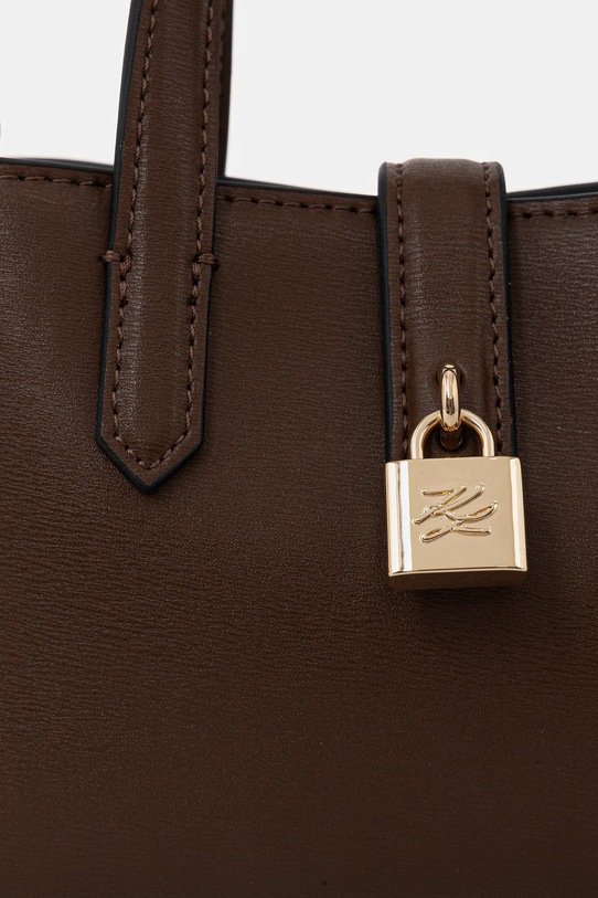 Akcesoria Karl Lagerfeld torebka skórzana K/AUTOGRAPH B1W32027 brązowy