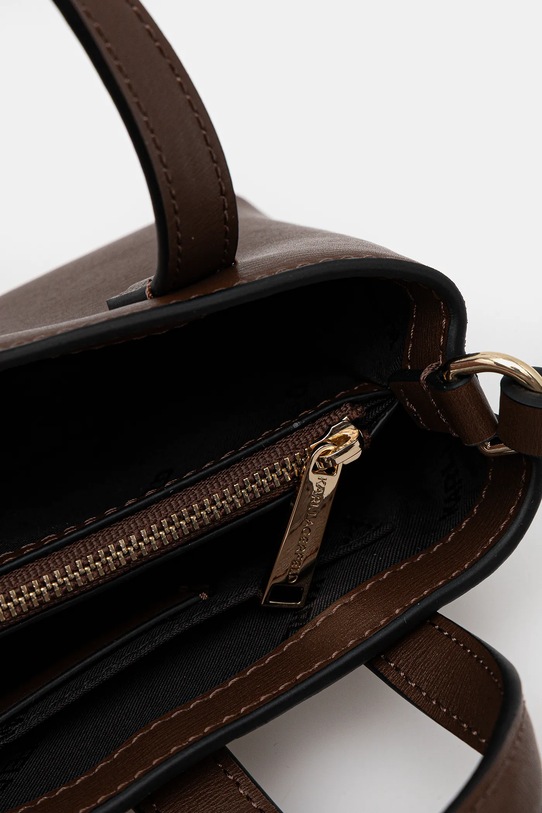 Karl Lagerfeld torebka skórzana K/AUTOGRAPH B1W32027 brązowy