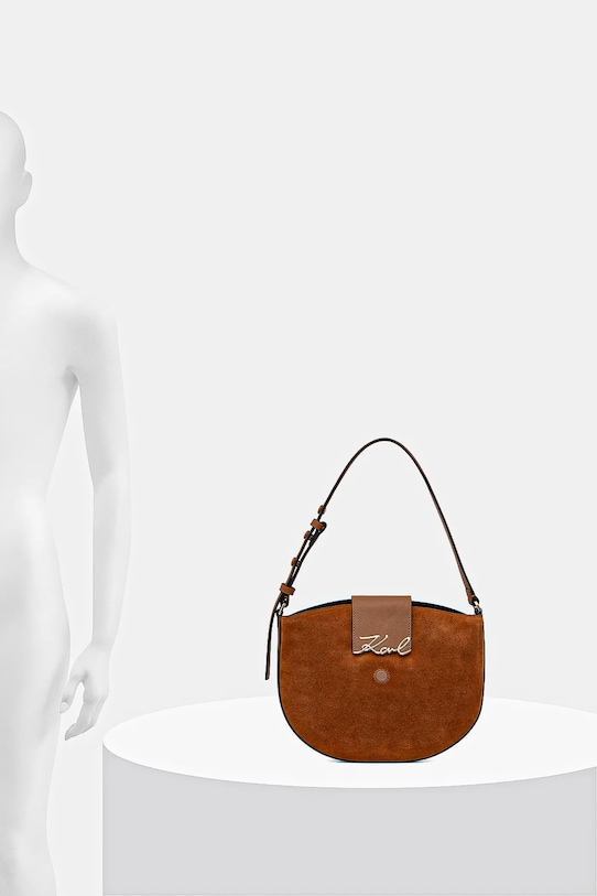 Karl Lagerfeld torebka zamszowa K/SIGNATURE B1W30196