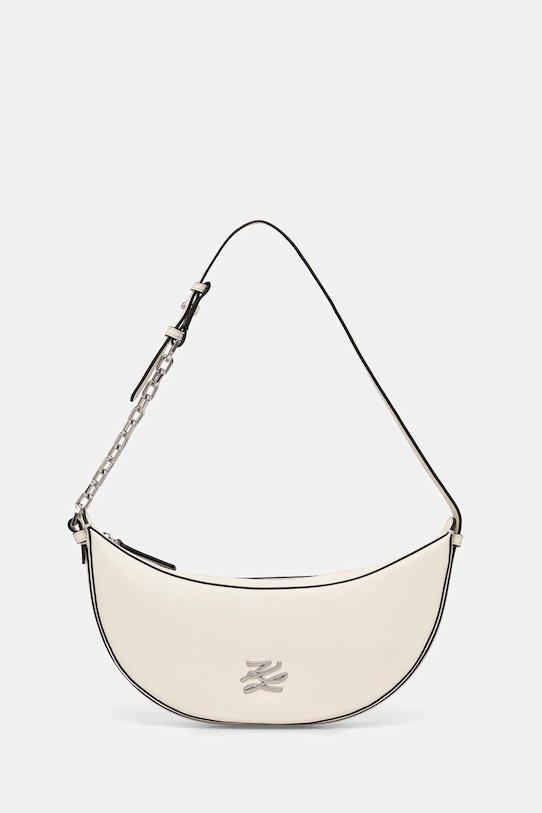 Karl Lagerfeld torebka skórzana K/AUTOGRAPH skóra licowa biały B1W30236