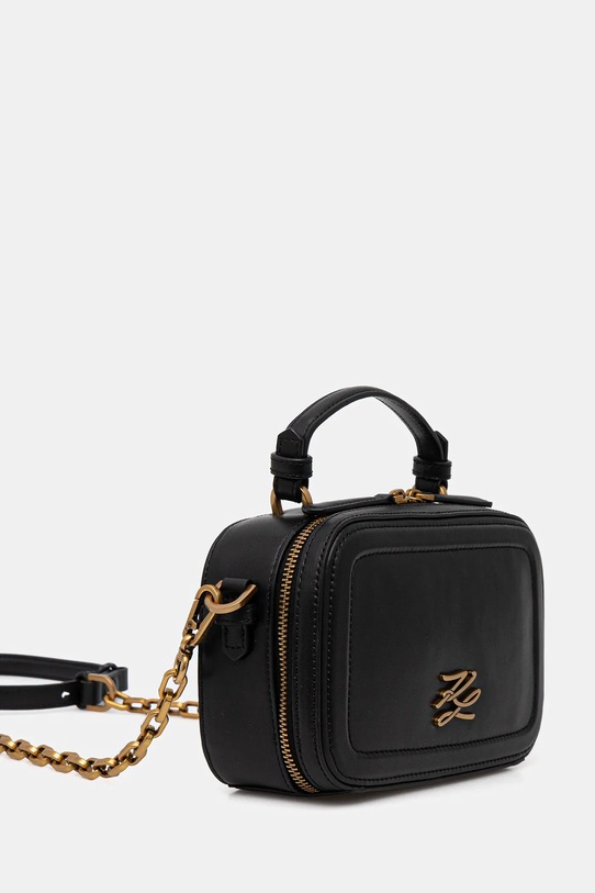 Karl Lagerfeld torebka skórzana K/AUTOGRAPH B1W30269 czarny SS26