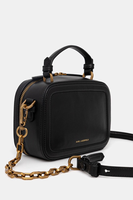 Karl Lagerfeld torebka skórzana K/AUTOGRAPH czarny B1W30269