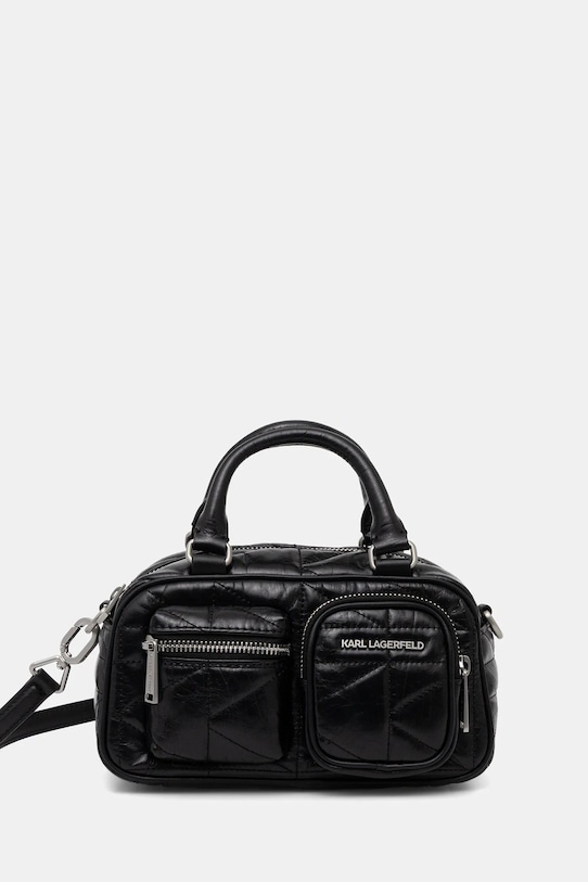 Karl Lagerfeld torebka K/KUILT skóra licowa czarny B1W30090