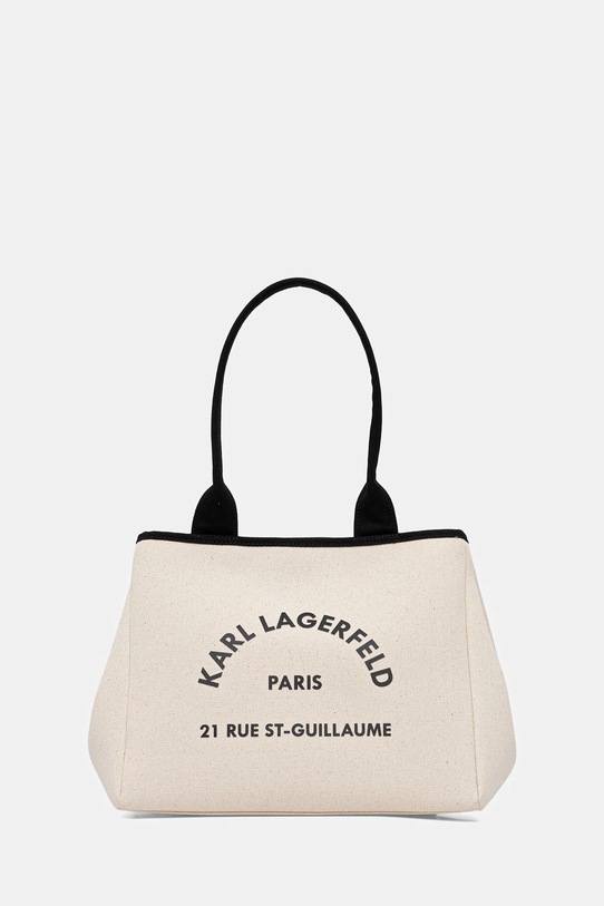 Karl Lagerfeld torebka bawełniana K/RSG nadruk beżowy B1W50010